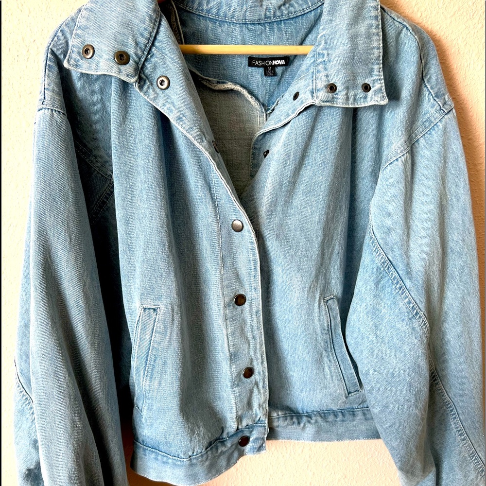 Puffy jean jacket from fashion nova